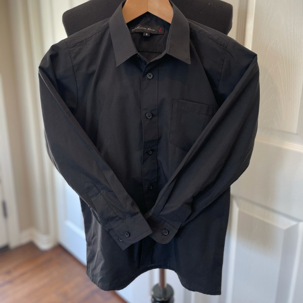 Sold - Boys Black Button Down Shirt